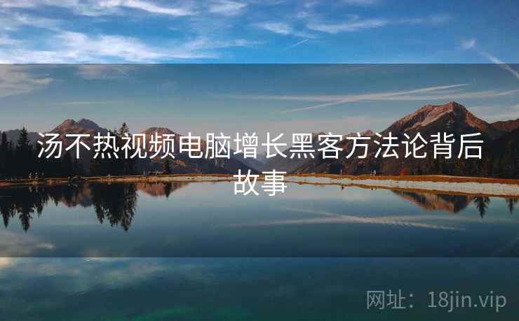 汤不热视频电脑增长黑客方法论背后故事