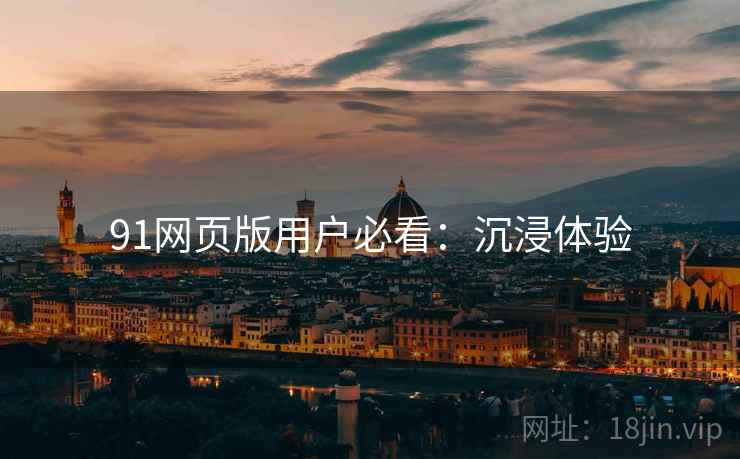 91网页版用户必看：沉浸体验