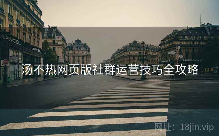 汤不热网页版社群运营技巧全攻略