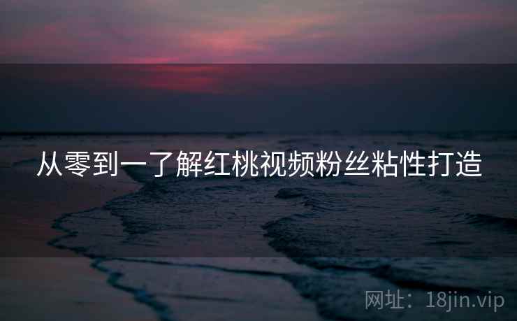 从零到一了解红桃视频粉丝粘性打造